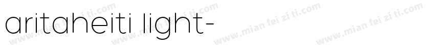aritaheiti light字体转换